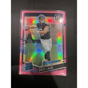 2023 Panini Optic PINK HOLO PRIZM RATED ROOKIE SP Will Levis RC Card #298